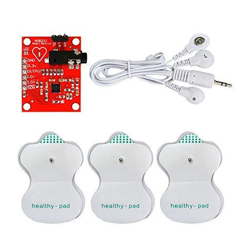 iHaospace EKG-Modul AD8232 EKG-Messung Puls Herzfrequenzsensor Modul Kit EKG-Überwachungssensor für Arduino EKG gerät Modul EKG-Sensor-Kit von iHaospace