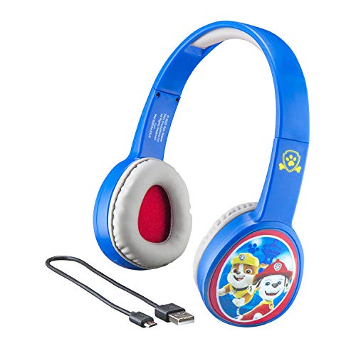 Paw Patrol Bluetooth Kopfhörer mit kindgerechter Lautstärkebegrenzung und verstellbarem Kopfband für den besten Tragekomfort von iHome
