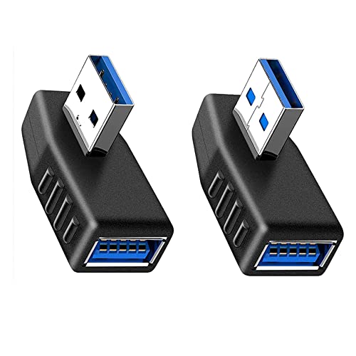 iJiGui 2 Stück USB 3.0 Adapter, USB Winkelstecker 3.0 auf USB Buchse Adapter, USB 90 Grad Winkeladapter, Linker und Rechter Winkeladapter für USB-Kabeln, USB-Computerzubehör iJiGui 2 Stück USB 3.0 Adapter, USB Winkelstecker 3.0 auf USB Buchse Adapter, USB 90 Grad Winkeladapter, Linker und Rechter Winkeladapter für USB-Kabeln, USB-Computerzubehör von iJiGui