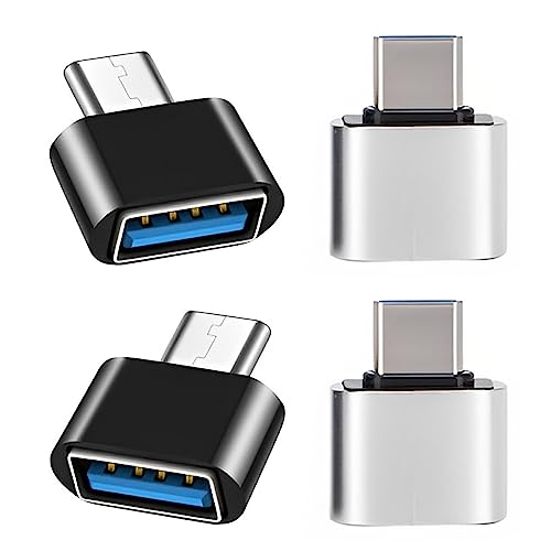 iJiGui USB C auf USB Adapter (4 Stück), USB C OTG Adapter, USB Buchse auf USB C Stecker Kompatibel mit MacBook Pro 2020/2021, Samsung Galaxy, Tablets, Handy und Typ-C Gerät von iJiGui