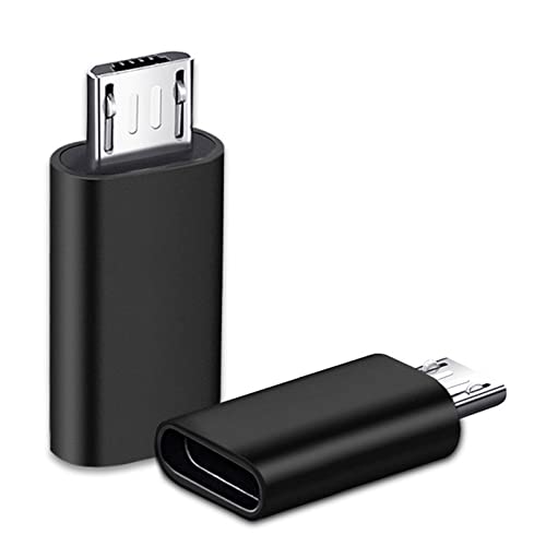 iJiZuo Adapter USB C auf Micro USB 2 Pack, USB Typ C (Female) zu Micro-USB (Male) Adapter, Unterstützt 2,4 A Schnellladung für Samsung, Huawei, Xiaomi, Power Bank von iJiZuo