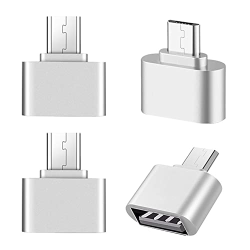 iJiZuo Micro USB OTG Adapter, Micro USB (Männlich) zu USB A 2.0 (weiblich) High Speed OTG Adapter, USB auf Micro USB Stecker für Smartphone Tablets Mehr USB und Micro Geräte - 4er Pack von iJiZuo