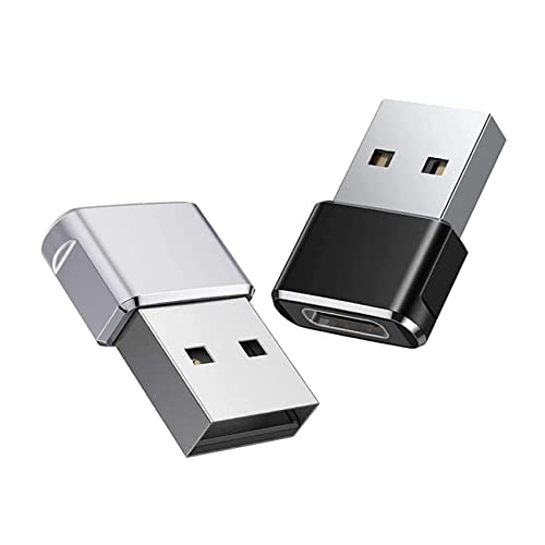 iJiZuo USB C Buchse auf USB Stecker Adapter 2 Stück, Adapter USB C auf USB, Typ C auf A Ladekabel Adapter für iPhone 15 14 13 Pro Max, Samsung Galaxy S23 S22 S21 A54 Plus Ultra FE von iJiZuo
