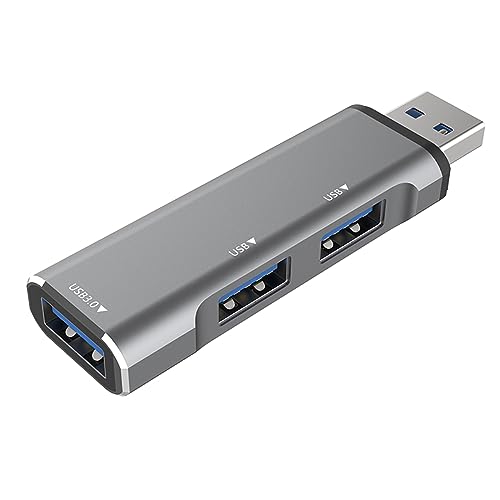 iJiZuo USB Hub, 3 Port USB 3.0 Ultra-Slim Hub, USB Verteiler (1 x USB 3.0 und 2 x USB 2.0), Kompatibel mit MacBook Pro/Air, Desktop, USB Flash Drives, Mobile HDD, PS4/5 und Weiteren Laptops von iJiZuo