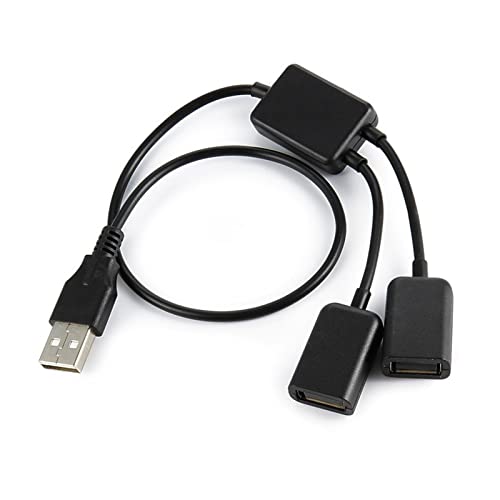 iJiZuo USB Splitter Y Kabel 0.3M, USB Splitter, USB 1 Stecker zu 2 Buchse Port, USB Port 2-Fach Dock Hub, Extra Strom-Daten-Y-Verlängerungskabel für Mac, Auto, PS4, PS5, Laptop von iJiZuo