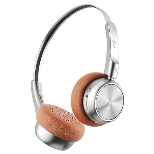 iKF R1 Retro Bluetooth On Ear Kopfhörer Mit 60h Spielzeit, Leichte Kopfhörer Bluetooth 5.4, HiFi Stereoton mit EQ-Modi, Vintage Design 80er/90er, 0.038s Gaming-Modus und Premium-Komfort (Braun) von iKF