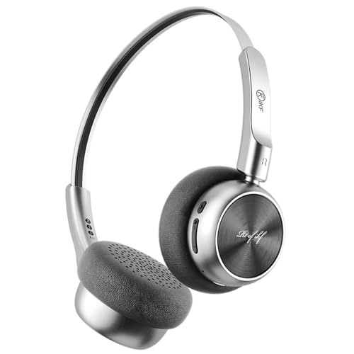 iKF R1 Retro Kabellose Kopfhörer On Ear, 60h Spielzeit, Leichte Kopfhörer Bluetooth 5.4, HiFi Stereoton mit EQ-Modi, Vintage Design 80/90er, Transparenzmodus, Gaming-Modus, Premium-Komfort (Schwarz) von iKF