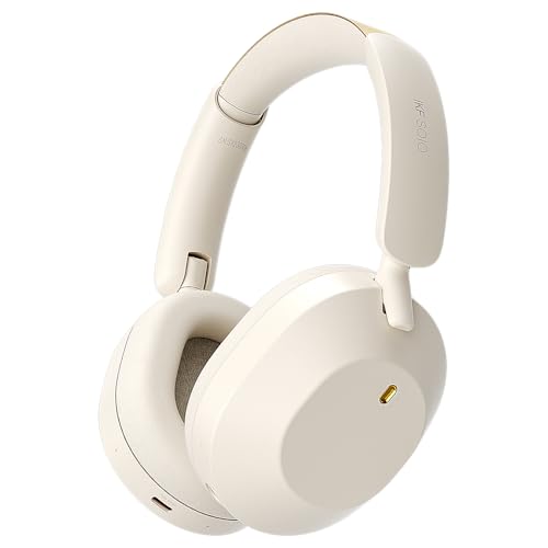iKF Solo Aktive Noise Cancelling Kopfhörer Over-Ear Bluetooth 5.4, Hi-Res Audio Wireless & Wired Over Ear Kopfhörer, Duale Konnektivität und 130 Stunden Wiedergabezeit von iKF