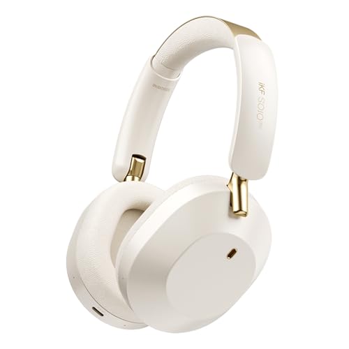 iKF Solo Pro Adaptive Noise Cancelling Kopfhörer, Wireless Over Ear Bluetooth mit Kopfverfolgung, Hi-Res Audio, 140H Spielzeit, Klare Anruf mit 5 Mikrofon, Bequeme Passform, Transparenten Modi iKF Solo Pro Adaptive Noise Cancelling Kopfhörer, Wireless Over Ear Bluetooth mit Kopfverfolgung, Hi-Res Audio, 140H Spielzeit, Klare Anruf mit 5 Mikrofon, Bequeme Passform, Transparenten Modi von iKF