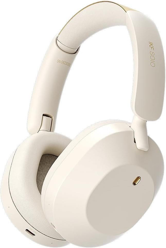 iKF mit Solo Aktive Noise Cancelling, Hi-Res Audio Duale Konnektivität Headset (40mm dynamischer Treiber für Hochfrequenzmusik bis zu 40kHz. Bietet hervorragende Klangqualität und weckt Ihre Sinne., Aktive Noise Cancelling Kopfhörer Over-Ear Bluetooth 5.4, Wireless) iKF mit Solo Aktive Noise Cancelling, Hi-Res Audio Duale Konnektivität Headset (40mm dynamischer Treiber für Hochfrequenzmusik bis zu 40kHz. Bietet hervorragende Klangqualität und weckt Ihre Sinne., Aktive Noise Cancelling Kopfhörer Over-Ear Bluetooth 5.4, Wireless) von iKF