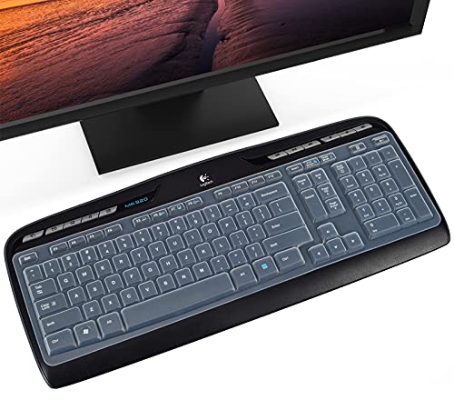 Silicone Logitech Keyboard Cover Skin for Logitech K330 MK320 MK335, Ultra Thin PC Desktop Logitech YR002, MK320 Wireless Keyboard Protector, Clear Logitech MK320 Accessories von iKammo