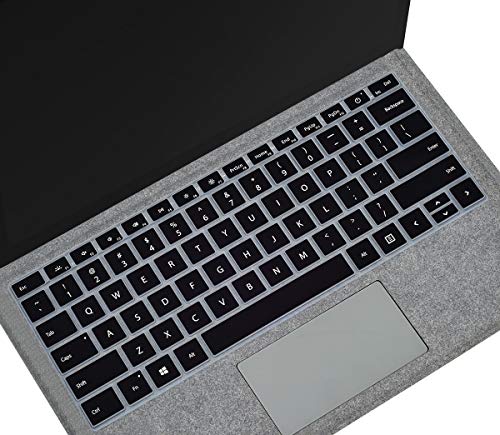 Silikon Tastatur Cover Skin für Microsoft Surface Laptop 3 13,5 Zoll und 15 Zoll Surface Laptop 3 Tastaturschutz Zubehör Schwarz von iKammo