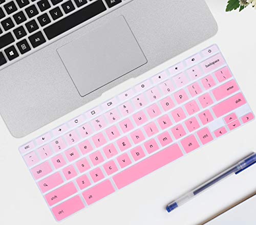 Tastatur-Abdeckung, kompatibel mit Samsung Chromebook 4 3 XE310XBA XE501C13 XE500C13 XE310XBA, Samsung Chromebook 2 XE500C12, 12.2 Samsung Chromebook Plus V2 2-in-1 XE520QAB (Ombre Pink) von iKammo