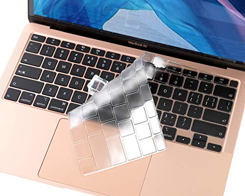 Tastatur Cover Skin für 2021 2020 MacBook Air 13 Zoll Release A2337 M1 Clip und A2179, MacBook Air 13 Zubehör, MacBook Air Tastatur Cover Protector Zubehör, US-Layout von iKammo