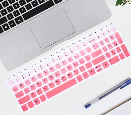 Ultradünne Tastatur-Abdeckung für Lenovo Ideapad 320 39,6 cm (15,6 Zoll), Lenovo Ideapad 520 39,6 cm (15,6 Zoll), Lenovo Ideapad 320 43,9 cm (17,3 Zoll) Laptop Ombre Pink von iKammo