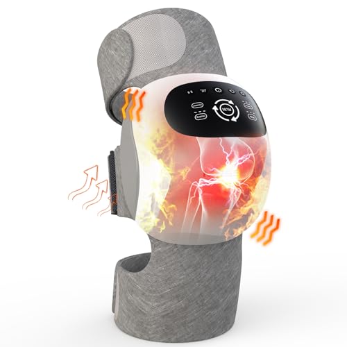 iKeener Kabelloses Kniegelenk-Massagegerät, Intelligente Vibrationsmassage und Airbag Kompression Massage, Tiefe Hitze für Kniegelenk Schmerzlinderung, Schwellungen, Steifheit, Muskelverletzung von iKeener