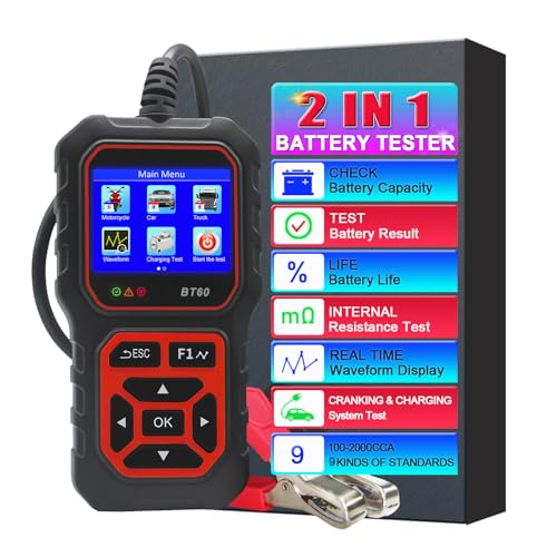 Professionelle Auto Batterie Tester 12V 24V, Mit 3.2" High Definition Farbbildschirm 100-3000 CCA Auto Batterie Last Tester Werkzeug Auto LKW Motorrad SUV Boot Genaue Digital Analyzer Tester Professionelle Auto Batterie Tester 12V 24V, Mit 3.2" High Definition Farbbildschirm 100-3000 CCA Auto Batterie Last Tester Werkzeug Auto LKW Motorrad SUV Boot Genaue Digital Analyzer Tester von iKiKin