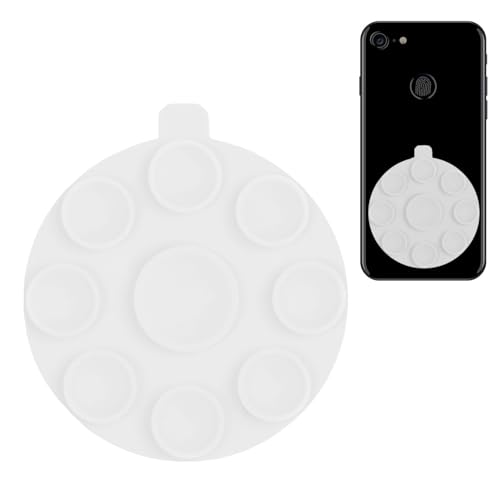 iLamvie Magnetische Silikon saugnapf Handy,handyhalterung saugnapf,Saugnäpfe für Alle Telefonmodelle,Rutschfester,Rreihändiger Handy-Zubehörhalte(weiß) von iLamvie