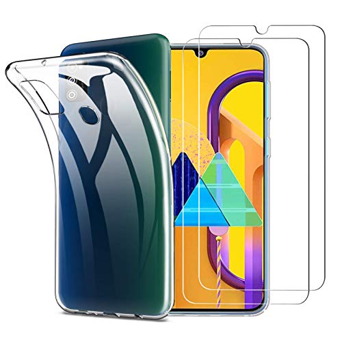 Samsung Galaxy M30s Hülle, Samsung Galaxy M21 Hülle, mit 2 Glas Schutzfolie, Ultra Dünn Silikon Transparent Samsung M30s / M21 Schutzhülle Samsung Galaxy M30s Hülle, Samsung Galaxy M21 Hülle, mit 2 Glas Schutzfolie, Ultra Dünn Silikon Transparent Samsung M30s / M21 Schutzhülle von iLiebe