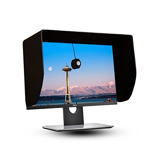 iLooker 25P 25 Zentimeter LCD LED Video Monitor Hood Sonnenschutz Sunhood für Dell HP ViewSonic Philips Samsung LG Eizo NEC ASUS Acer BenQ AOC Lenovo, passt Monitor Rahmen breite 565-580 mm von iLooker