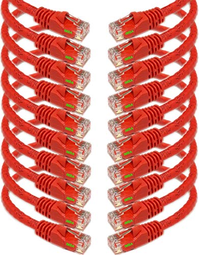 iMBAPrice IMBA-CAT5-25RD-10PK Netzwerk-Ethernet-Patchkabel, 6,5 m, 10 Stück, Rot von iMBAPrice