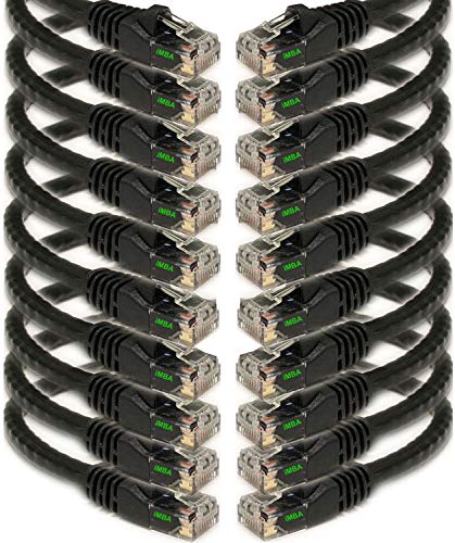 imbaprice 25 'CAT5e Netzwerk Ethernet Patchkabel, 10 Stück, schwarz (IMBA-cat5–25bk-10pk) von iMBAPrice