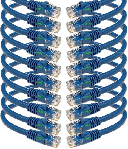 imbaprice 7 'CAT5e Netzwerk Ethernet Patchkabel, 10 Pack, blau (IMBA-cat5–07bl-10pk) von iMBAPrice