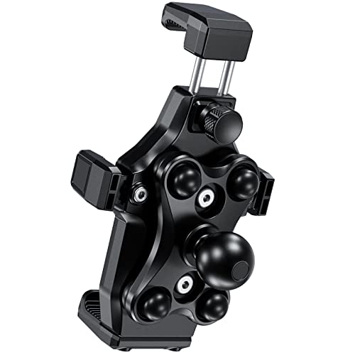 iMESTOU Antivibrationen Motorrad Telefonhalterung mit 1 Kugelkopf Passend für RAM B Größe Halterungen/Zubehör mit 1" Kugelpfanne, Einhandbedienung und 360°Rotation Hält Sicher 4,7-7,2" Telefone von iMESTOU