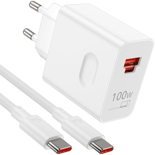 100W Supercharge Schnellladegerät für Honor 200 Pro 200 Lite,2 Port USB C Ladegerät USB C Power Delivery mit 6A Typ C zu C Ladekabel 1M für Honor Magic7 Pro 7 Lite 6Lite 6Pro X6b 200 Smart Pad X8a 9 100W Supercharge Schnellladegerät für Honor 200 Pro 200 Lite,2 Port USB C Ladegerät USB C Power Delivery mit 6A Typ C zu C Ladekabel 1M für Honor Magic7 Pro 7 Lite 6Lite 6Pro X6b 200 Smart Pad X8a 9 von iMangoo