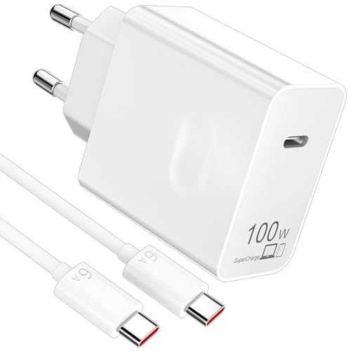 100W Supercharge Schnellladegerät für Honor 200 Pro 200 Magic7 Pro 7,PD 100W USB C Ladegerät GaN USBC Power Delivery mit 6A Typ C zu C Ladekabel 1M für Honor MagicPad2 7Lite 6Pro 6Lite X6b Pad X8a X9a von iMangoo
