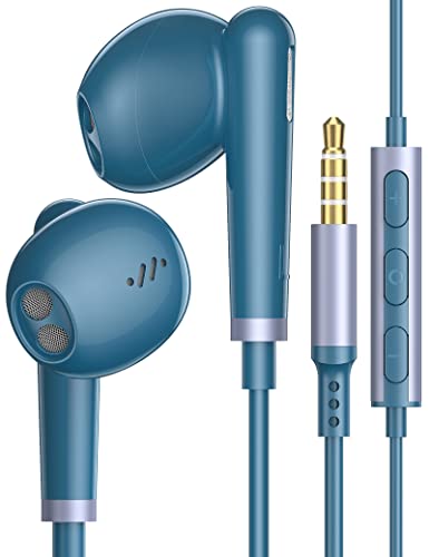 3.5 mm Kopfhörer mit Kabel, für Samsung A13 A03S A04S M33 M13 A52S A52 A23 S10, Halb-In-Ear-Ohrhörer, kabelgebundene Kopfhörer für Redmi Note 12 10 Pro 111111s OPPO F. ind X3 Lite a76 von iMangoo