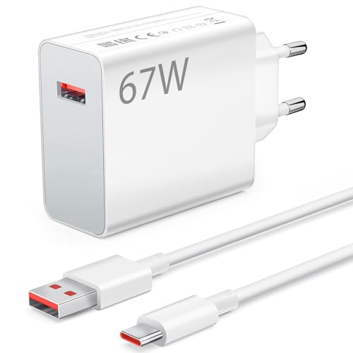 67W Turbocharge Ladegerät mit USB C Ladekabel für Xiaomi 14 Ultra,USB Netzteil Adapter für Mi 13T 13 Pro 12 12 Pro 11T Redmi Note 13 12 Pro 11 Pro Poco X6 Pro X6 M6 Pro F5 Pro F5 X5 Pro X5 X4 GT F4 von iMangoo