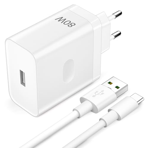 80W VoocCharge Ladegerät für Oppo SuperVooc Charge USB Netzteil mit Typ C Ladekabel 1M Adapter Schnellladegerät für Oppo Find X7 Ultra X7 X6 X6 Pro X5 X5 Pro Find N3 N2 Flip Reno11 10Pro Oneplus 12 11 von iMangoo