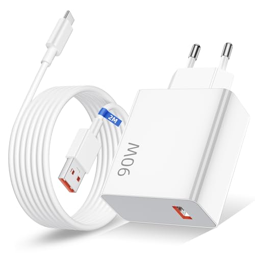 90W USB C Ladegerät für Xiaomi 15 Ultra 15 Pro 14T 14 14 Ultra 13T Redmi Note 14 13 12 11Pro,USB Netzteil Turbo Hyper Charge Schnellladegerät mit 6A Typ C Ladekabel 2M für Poco X7 F7 Pro X6 F6 Pad 7 von iMangoo