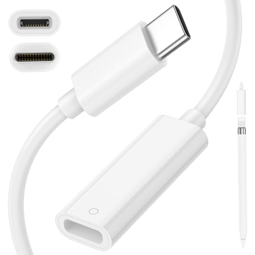 Ladeadapterkabel für Apple Pencil 1st Gen,USB C Kabel auf Apple Pencil Adapter Typ C Kabel auf iPencil Adapter USB C Stecker auf Lightning für Apple Pencil 1 iPad 11 10,Bluetooth Pairing Unterstützen von iMangoo