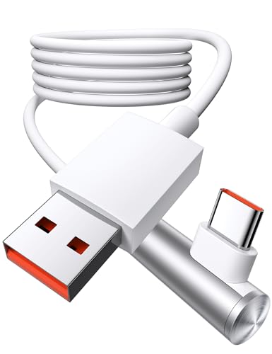 USB C Kabel 120W 6A TurboCharge Fast Ladekabel für Xiaomi Redmi Note 13 Pro 12 Pro 11s 13C,USB C Winkel Schnellladekabel 90 Grad 1,8M 67W Datenkabel HyperCharge für Mi 14 Ultra 13 Poco X7 Pro X6 Pro von iMangoo