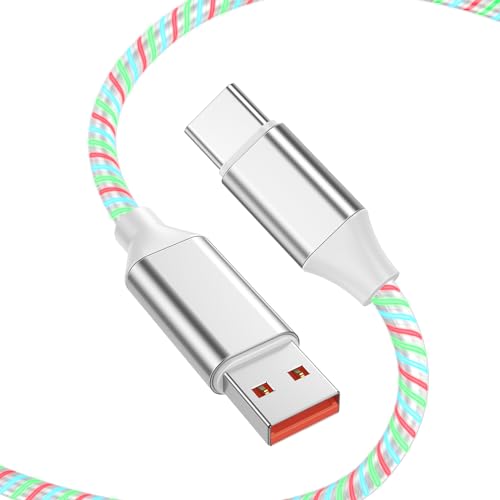 USB C Kabel 1M für Xiaomi Redmi Note 13 12 Pro 11s 13C,LED-Ladekabel 120W Schnellladung RGB Licht Gradual Kabel 6A Turbo Charge LadeKabel Datenkabel für Xiaomi 14 Ultra 13T Pro POCO X6 Pro M6 Pro C65 von iMangoo