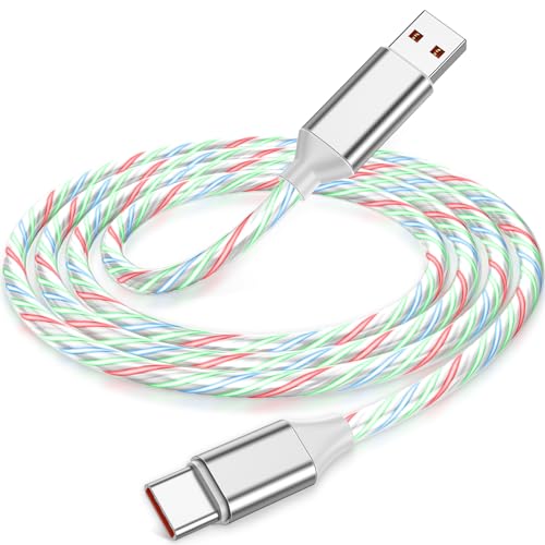 USB C Kabel 2M für Xiaomi Redmi Note 13 12 Pro 11s 13C,LED-Ladekabel 120W Schnellladung RGB Licht Gradual Kabel 6A Turbo Charge LadeKabel Datenkabel für Xiaomi 14 Ultra 13T Pro POCO X6 Pro M6 Pro C65 von iMangoo