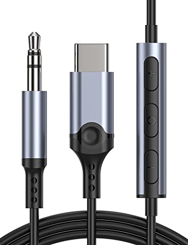 USB C Klinke Aux Kabel 1,2M für iPhone 15 Samsung S24 A54 A34 A53 A33 S23 Ultra,USB C auf 3.5mm Jack Klinke Kabel mit Mikrofon Typ C auf 3.5mm Kopfhörer Stereo Kabel Auto für Pixel 9 Pro 8a Mi 13T Pro von iMangoo