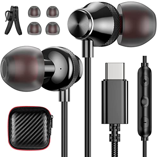 USB C Kopfhörer für Nothing Phone(2a) iPhone 15 Samsung A55 A35 A53 A54 A34 S24 S23 FE,In-Ear Kopfhörer USB C Anschluss mit Kabel USB C Headset Typ C Kopfhörer Ohrhörer für Pixel 8Pro 7a Poco X6 Pro von iMangoo