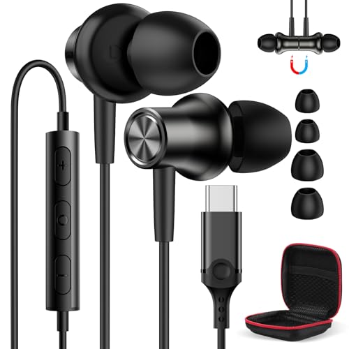 USB C Kopfhörer für Samsung Galaxy A55 A35 A54 A34 A53 Pixel 9 Pro XL 8a 7a,In Ear Kopfhörer USB C Anschluss Magnetische USB C Headset Typ C Kopfhörer für iPhone 16 15 Pro Max Poco X6 Pro CMF Phone 1 USB C Kopfhörer für Samsung Galaxy A55 A35 A54 A34 A53 Pixel 9 Pro XL 8a 7a,In Ear Kopfhörer USB C Anschluss Magnetische USB C Headset Typ C Kopfhörer für iPhone 16 15 Pro Max Poco X6 Pro CMF Phone 1 von iMangoo