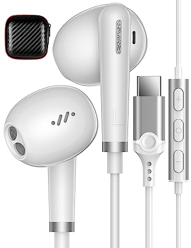 USB C Kopfhörer für iPhone 15 Pro Max Samsung S24 Ultra A54 A34 A35 A55 S23 FE,USB C Kopfhörer mit Mikrofon In-Ear Kopfhörer mit Kabel Ohrhörer USB Typ C Kopfhörer für Mi 14 Pixel 7a 8 Pro POCO X6 Pro von iMangoo