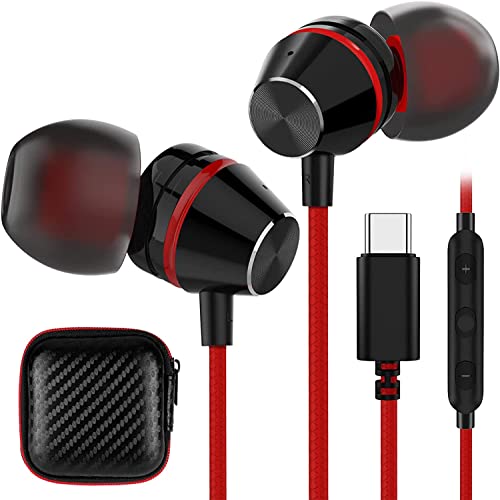 USB C Kopfhörer für iPhone 15 Samsung A55 A35 A54 A34 S23 FE Ultra S24,In Ear Kopfhörer USB C Anschluss mit Kabel Magnetic Typ C Kopfhörer USB C Headset mit Mikrofon für Nothing Phone(2a) Poco X6 Pro von iMangoo