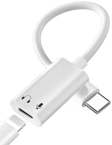 USB C auf für Lightning Kopfhörer Adapter für iPhone 15 Pro Max Plus iPad 10,Typ C auf Lightning Audio Adapter Typ C Aux Adapter zu Kopfhörer Audio für iPad Pro Mini 6 Air 4th Air 5th S23 FE Ultra S24 von iMangoo