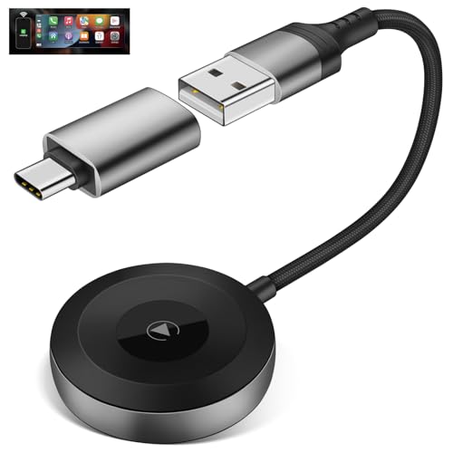 Wireless CarPlay Adapter für iPhone 16e 16 Pro Max Plus 15 14 13 12 SE 3,Converts Wired auf für i-Phone Wireless Carplay Kabel Adapter für iPhone iOS 10+ Dongle Plug und Play Car Play Wire-less Dongle von iMangoo