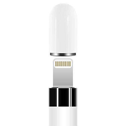 iMangoo Pencil Kappe, 1 Stück iPencil Magnetische Ersatzkappe für Apple Pencil Verwenden Sie für Backup Schutzdeckel Schützen Sie Ladeport Weiß von iMangoo