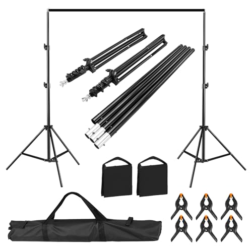 Hintergrund Ständer 2,6X3m, Hintergrundsystem Fotostudio Stativ Teleskop mit Tragetasche, für Studio Photo, Produktfotografie, Video, Party, Hochzeit Hintergrund Ständer 2,6X3m, Hintergrundsystem Fotostudio Stativ Teleskop mit Tragetasche, für Studio Photo, Produktfotografie, Video, Party, Hochzeit von iMeshbean
