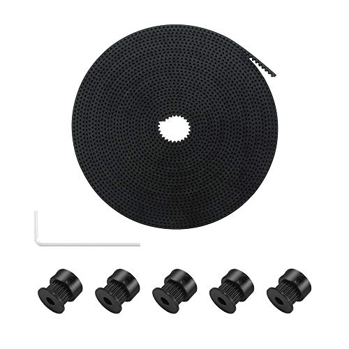 IMETRX GT2 riemen 10mm x 5M +5PCS Zahnriemenscheibe für 3D Drucker GT2 riemen von iMetrx