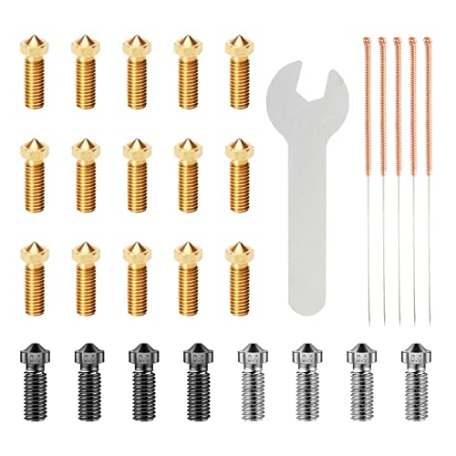 IMETRX Volcano-Düsenset 3D-Druckerdüsen-Reinigungsset 23Stück für Artillery Anycubic 3D Printer Nozzle von iMetrx