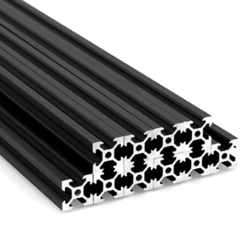 iMetrx 10 Stück 250 mm 2020 V Typ Schwarz Europäischer Standard Eloxierte Linearschiene aluminiumprofile Extrusion,für DIY 3D Drucker und CNC Maschinen von iMetrx